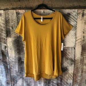 NWT Lularoe Classic T 2XL mustard gold